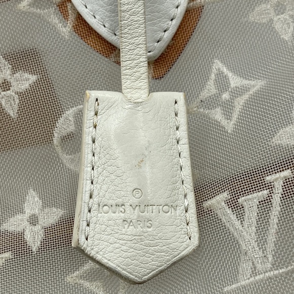 Louis Vuitton Transparent Clear Monogram Embroidered Nylon Mesh Lockit Rare LV - Picture 9 of 16